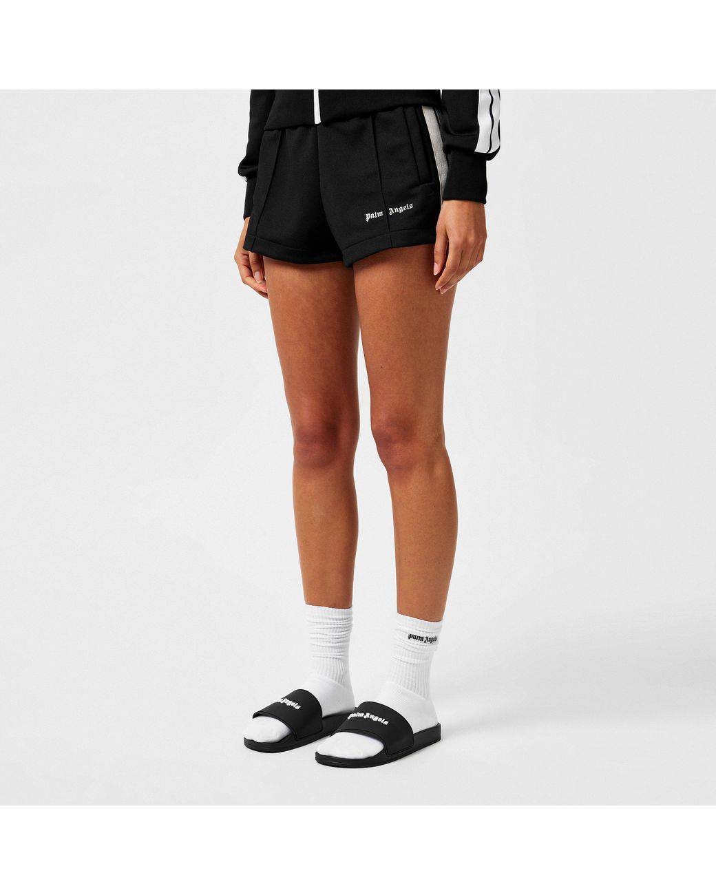 Palm Angels Black Monogram Pool Slider