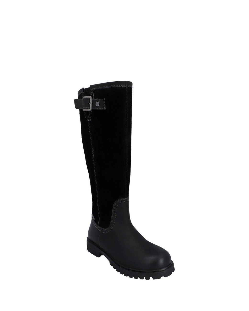 Hunter Black Canna Leather Knee High Boots