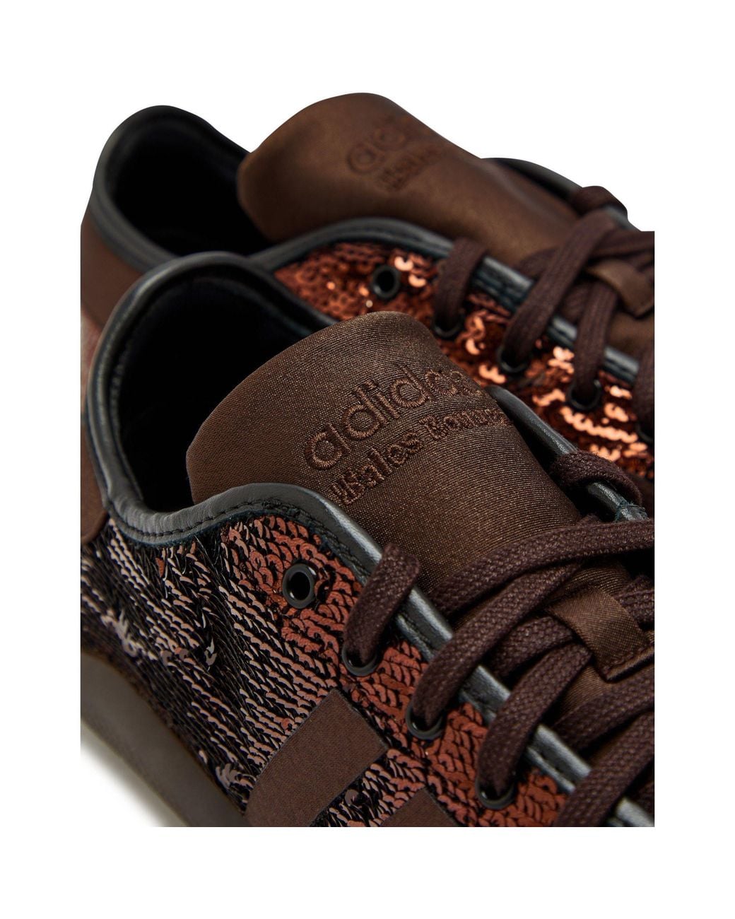 Adidas Originals Brown Karintha Wales Bonner Sequin Low-Top Trainers
