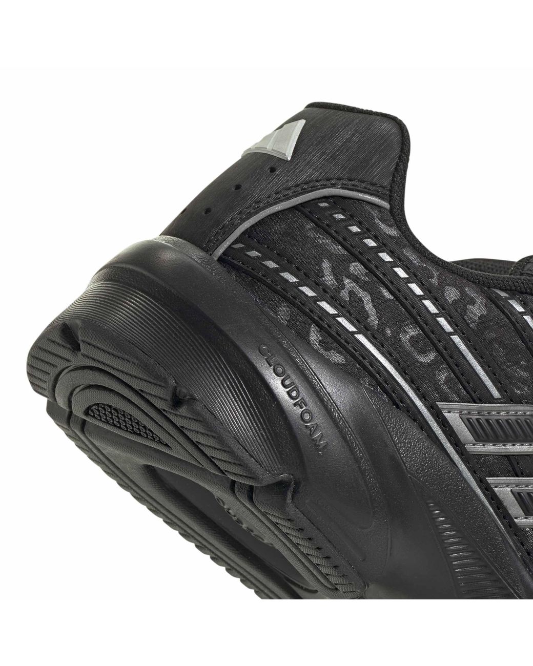 Adidas Black Technochaos 2 Leopard Low Top Sneakers for men
