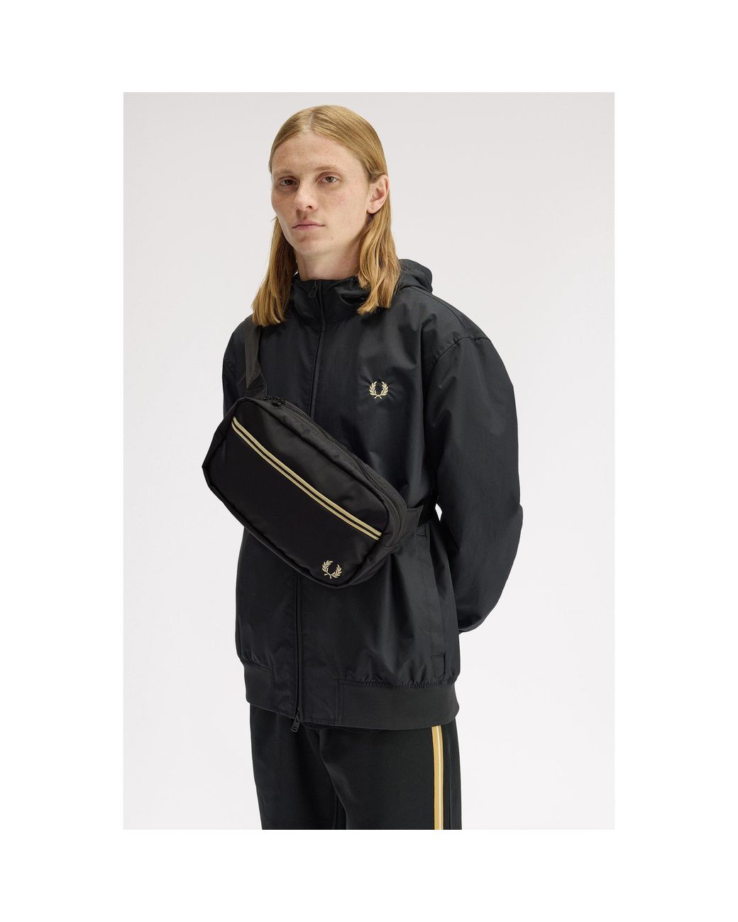 Fred Perry Black Cross Body Bag for men