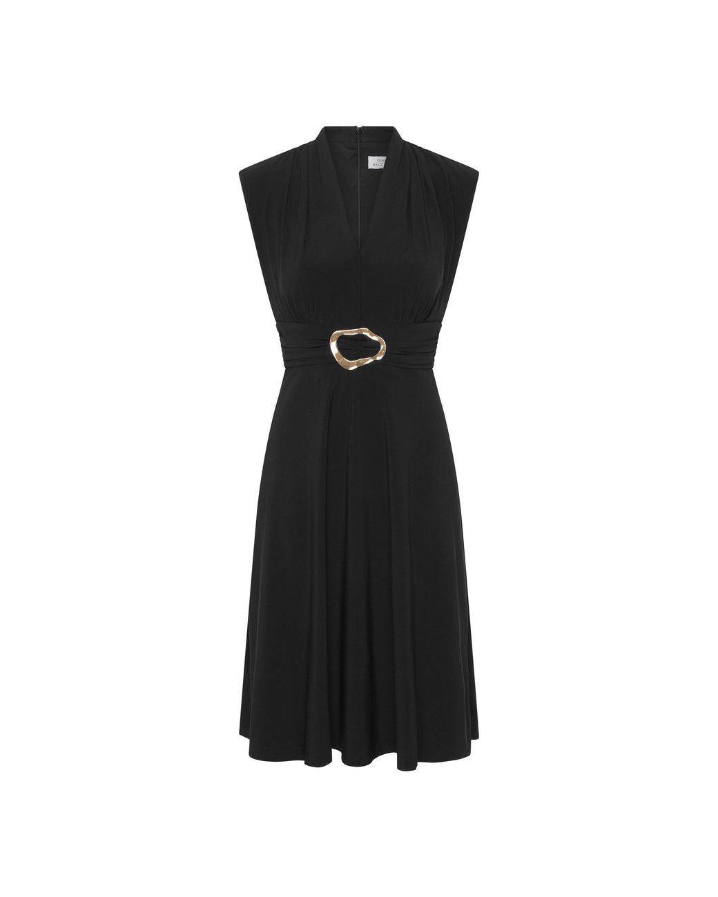 Gina Bacconi Black Suri Sleeveless Dress