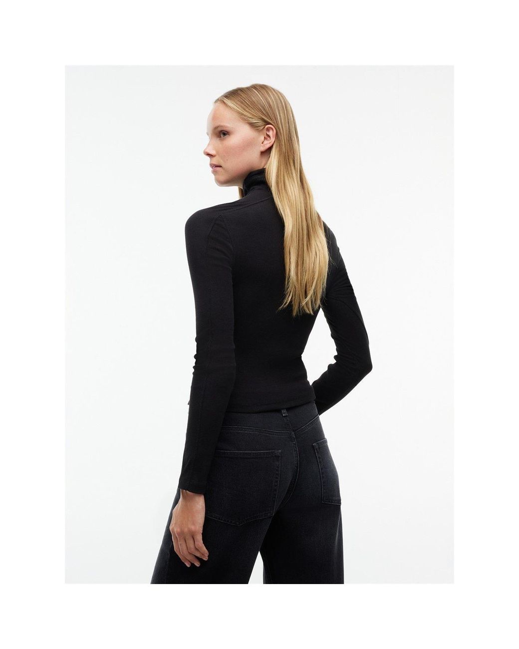 Tommy Hilfiger Black Badge Cotton Roll-Neck Long-Sleeve T-Shirt