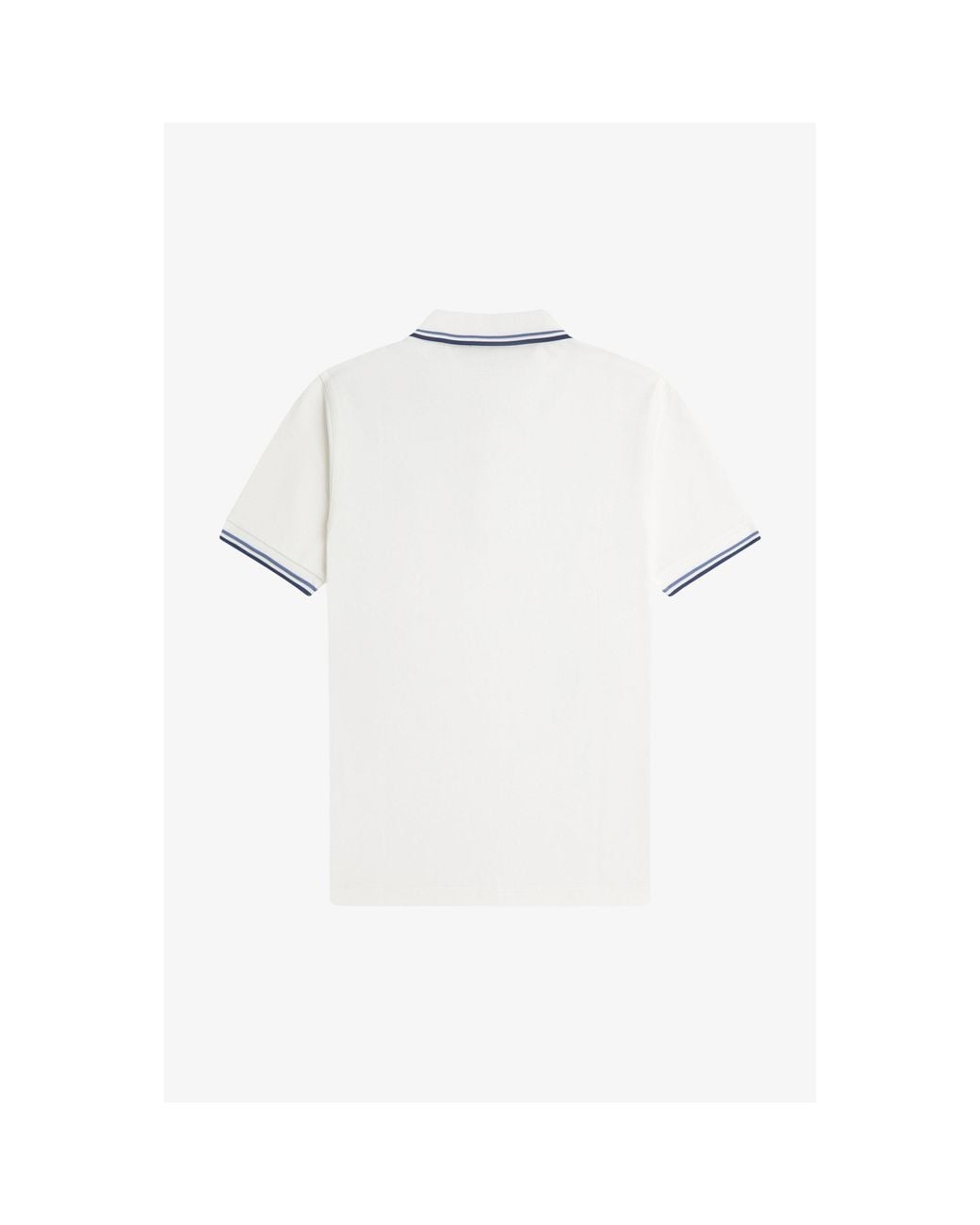 Fred Perry White Short Sleeve Twin Tipped Polo Shirt for men