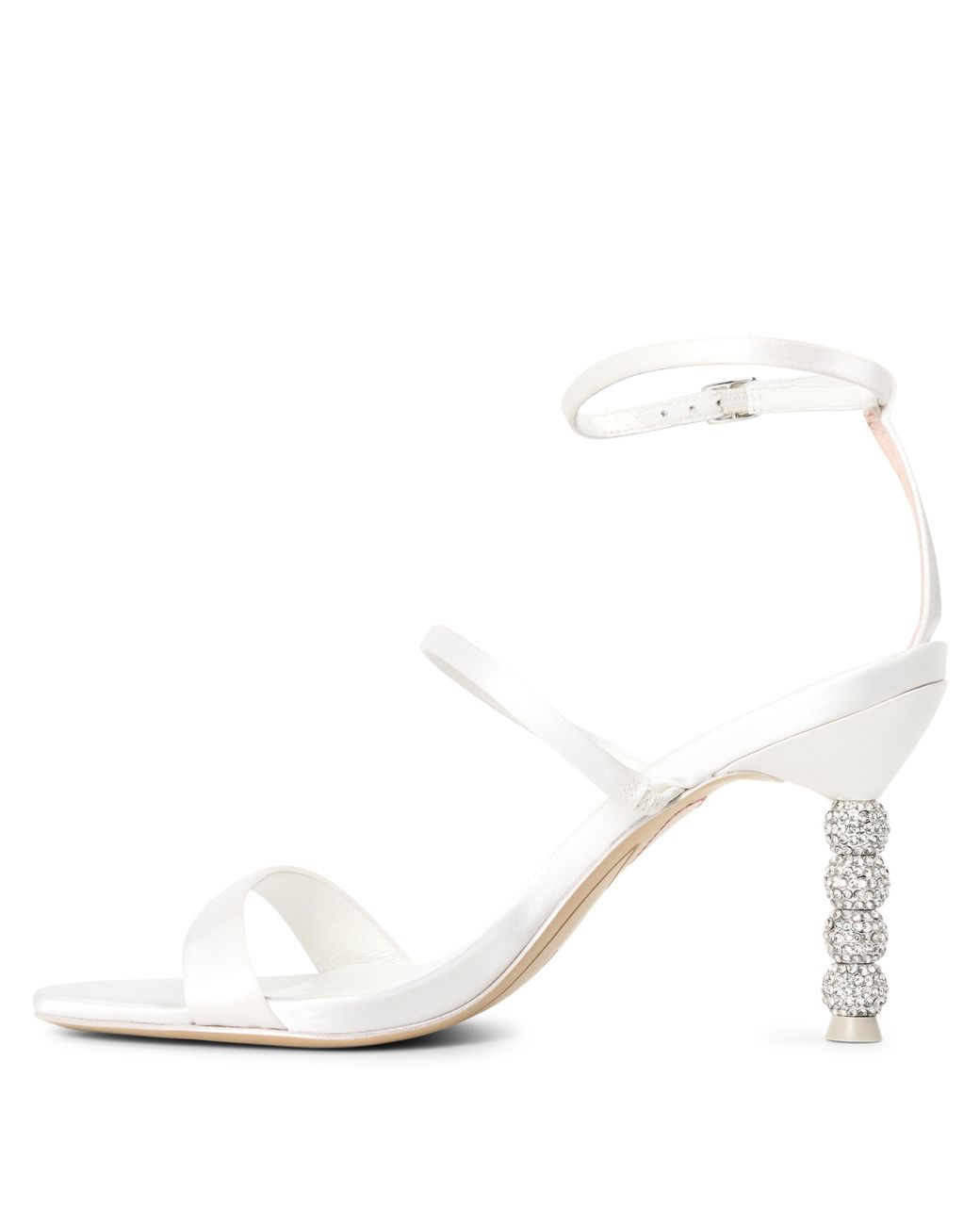 Sophia Webster White Rosalind 85 Satin Heeled Sandals