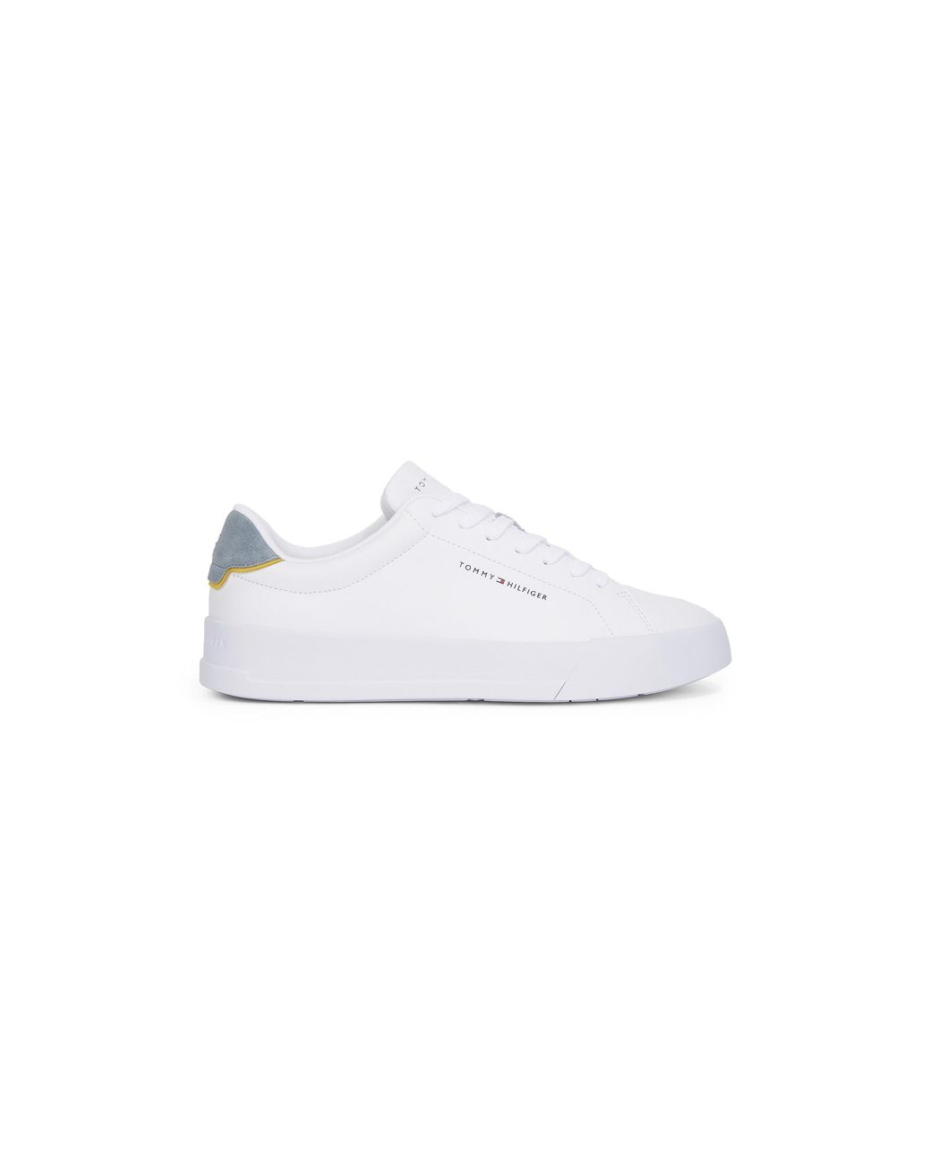 Tommy Hilfiger Blue Court Leather Low Top Trainers for men