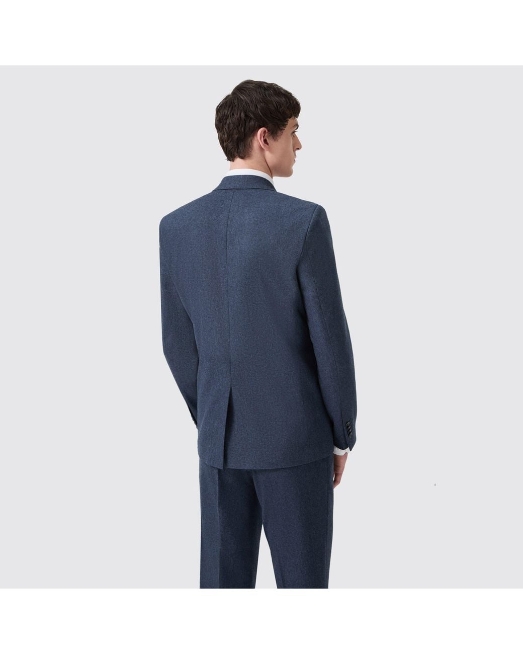 Without Prejudice Blue Archer Donegal Slim Fit Suit Jacket for men