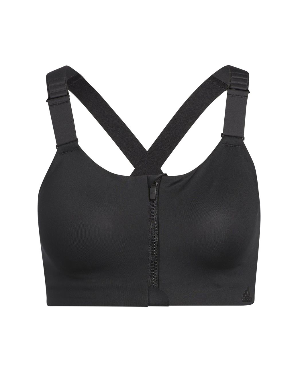 Adidas Black Tlrd Impact Luxe Training High Support Zip Bra