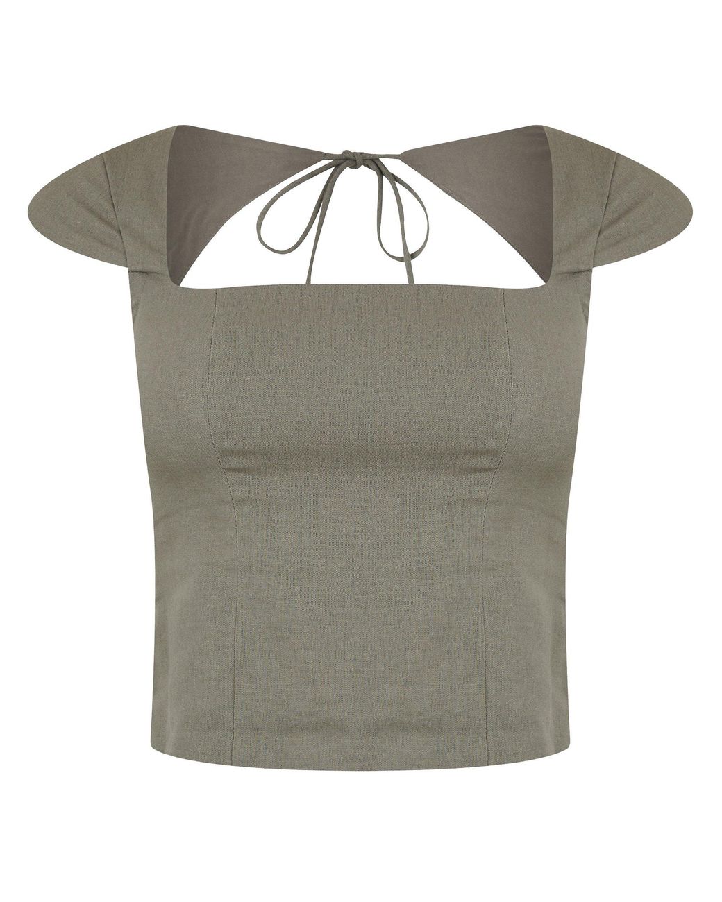 Jack Wills Gray Cap Sleeve Blouse