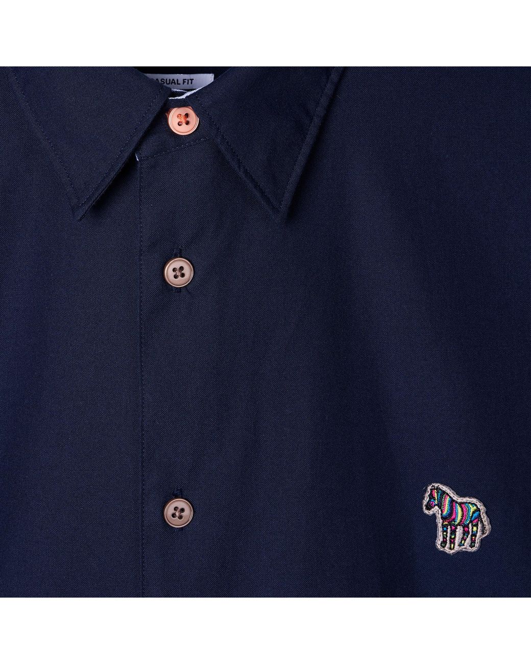 Paul Smith Blue Zebra Short Sleeve Shirt for men