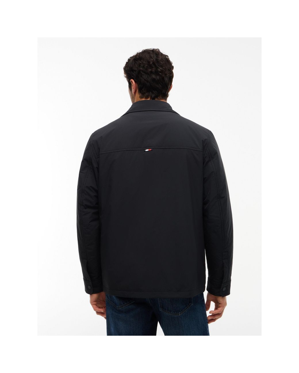 Tommy Hilfiger Blue Packable Lightweight Long-Sleeve Overshirt for men