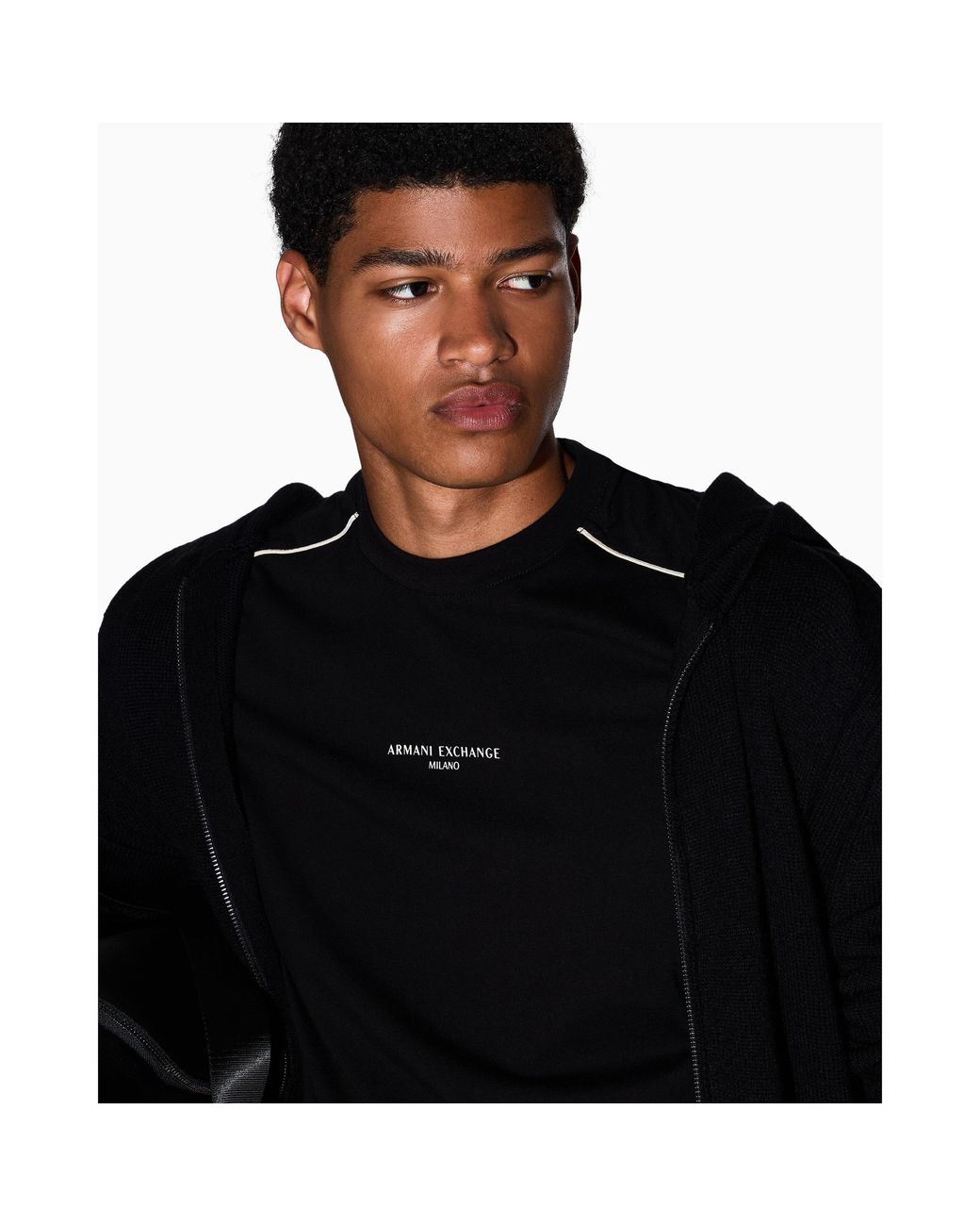 ARMANI EXCHANGE Black T-Shirt for men