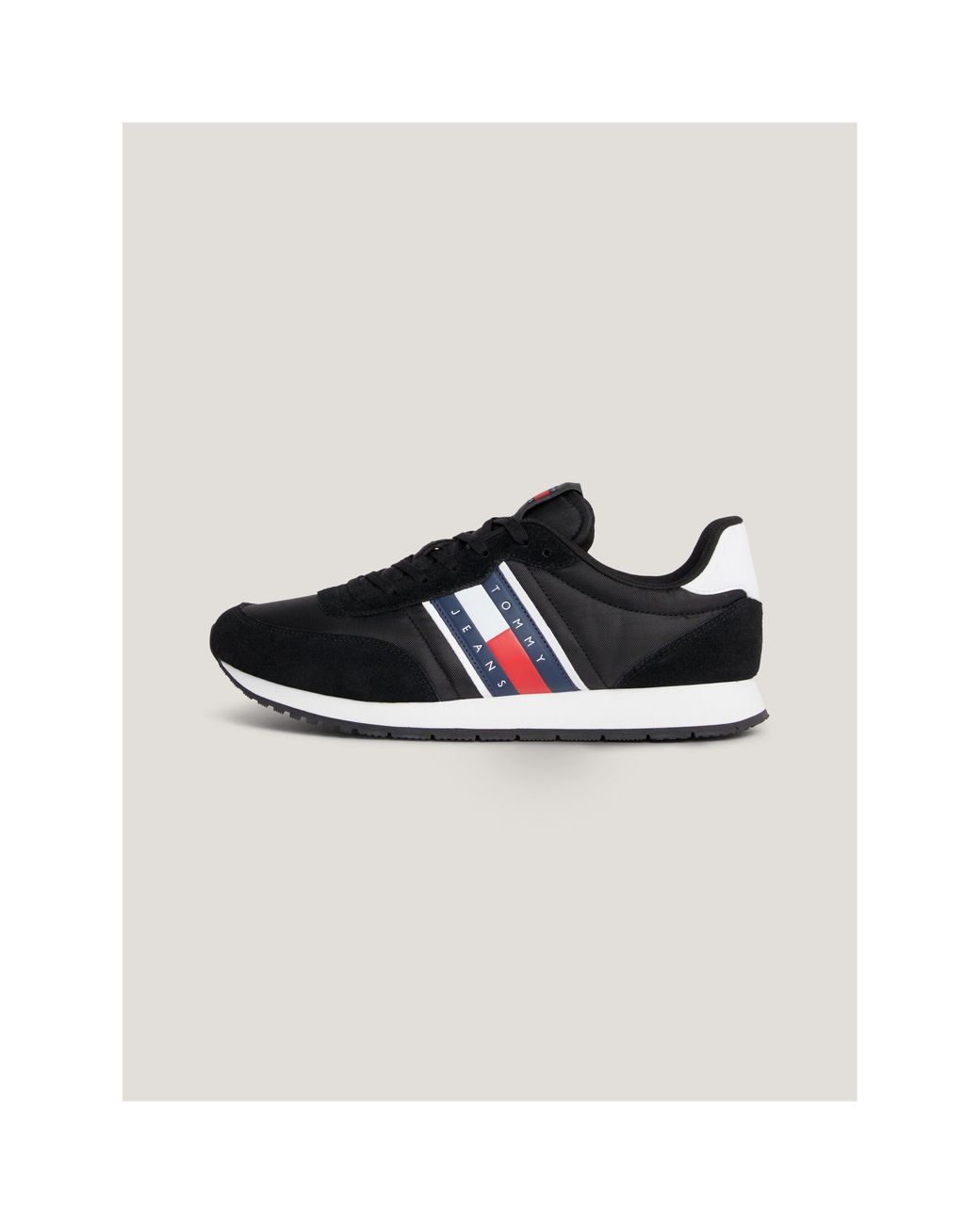 Tommy Hilfiger Black Runner Casual Ess Trainers for men