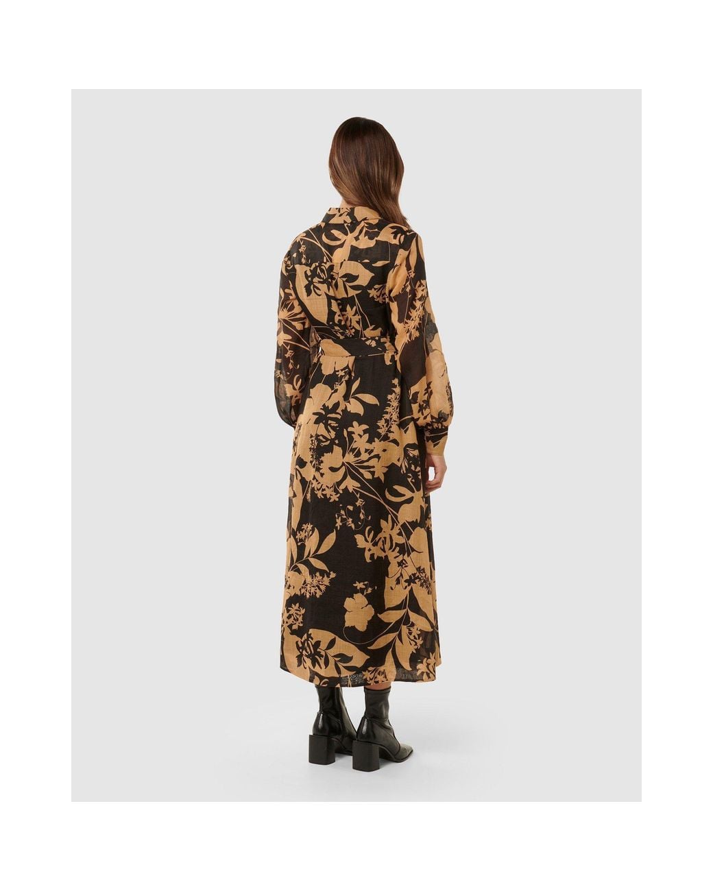 Forever New Multicolor Janie Printed Shirt Midi Dress