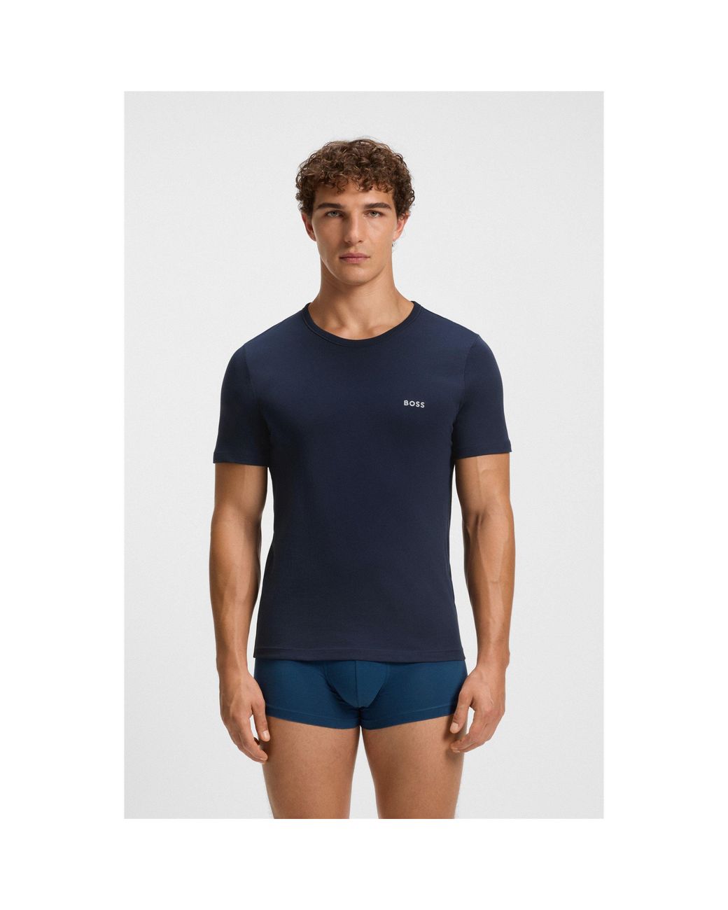Boss Blue Bodywear 3 Pack Premium Cotton T-Shirts for men