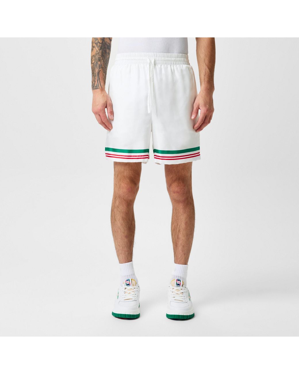 Casablanca White Tennis Club Icon Shorts for men