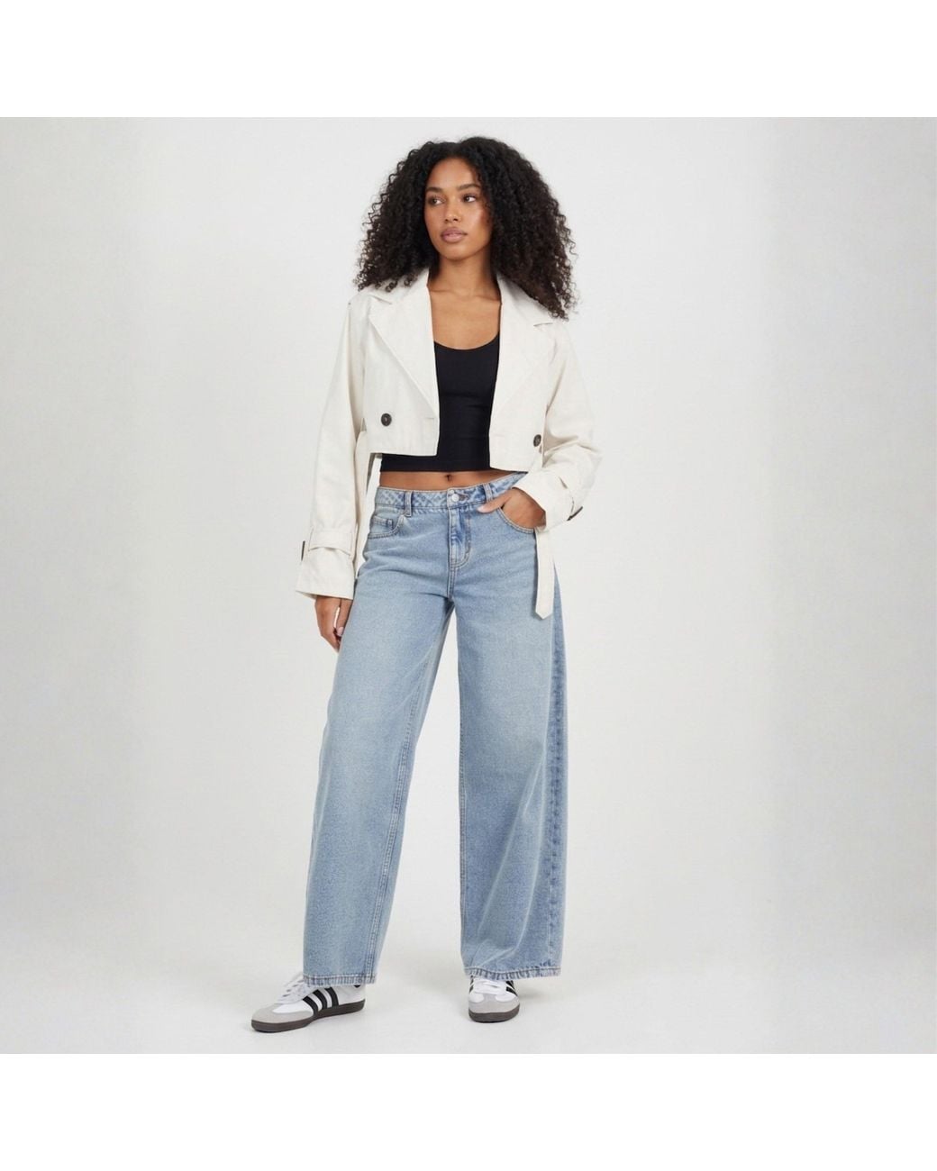 Brave Soul White Bs Nuelle Cropped Tr Ld64