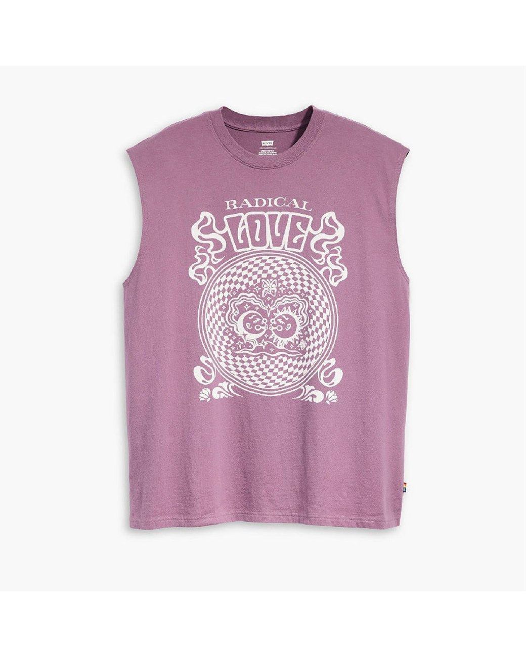 Levi's Purple Levi's Pride Graphic Crew Neck Muscle Tank for men