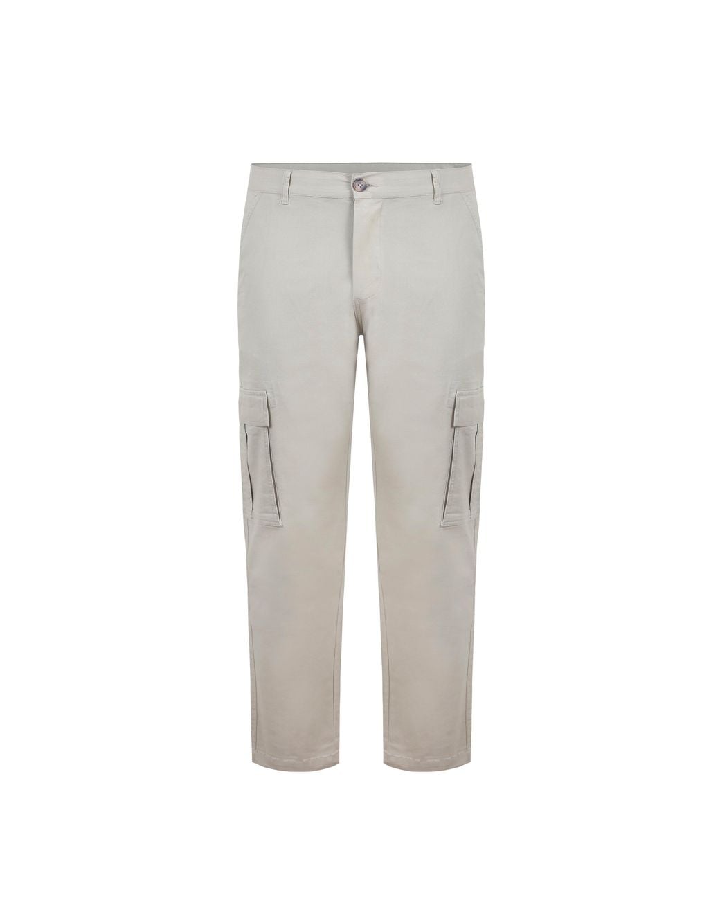 Fabric Gray Cargo Trsr for men