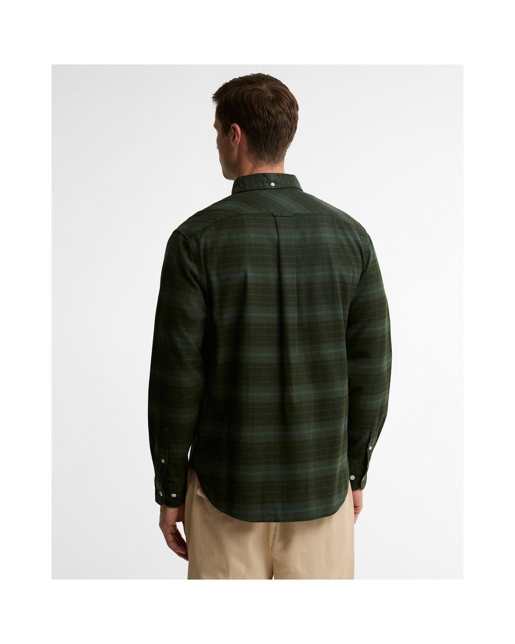 Barbour Black Dunoon Tartan Cotton Long-Sleeve Shirt for men