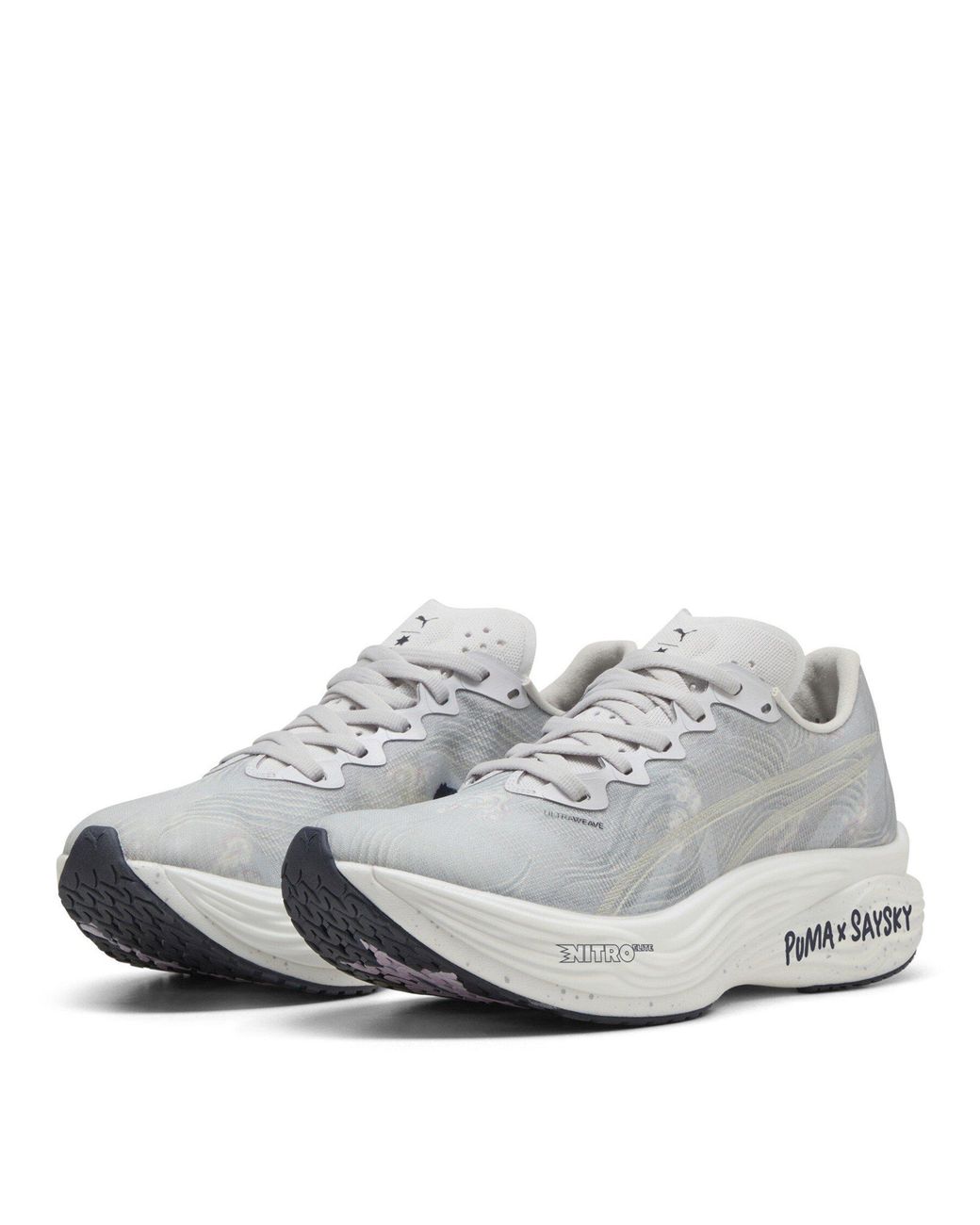 PUMA White Deviate Nitro Elite 3 Saysky Wns Road Running Shoes