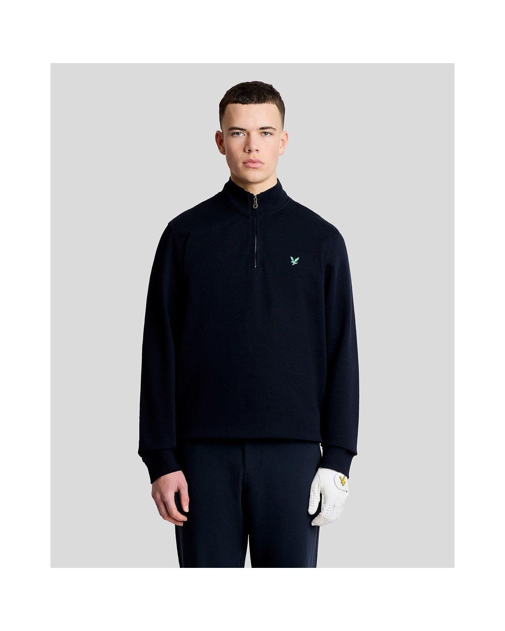 Lyle & Scott Blue Lyle & Scott Golf Eagle Quarter Zip Midlayer for men