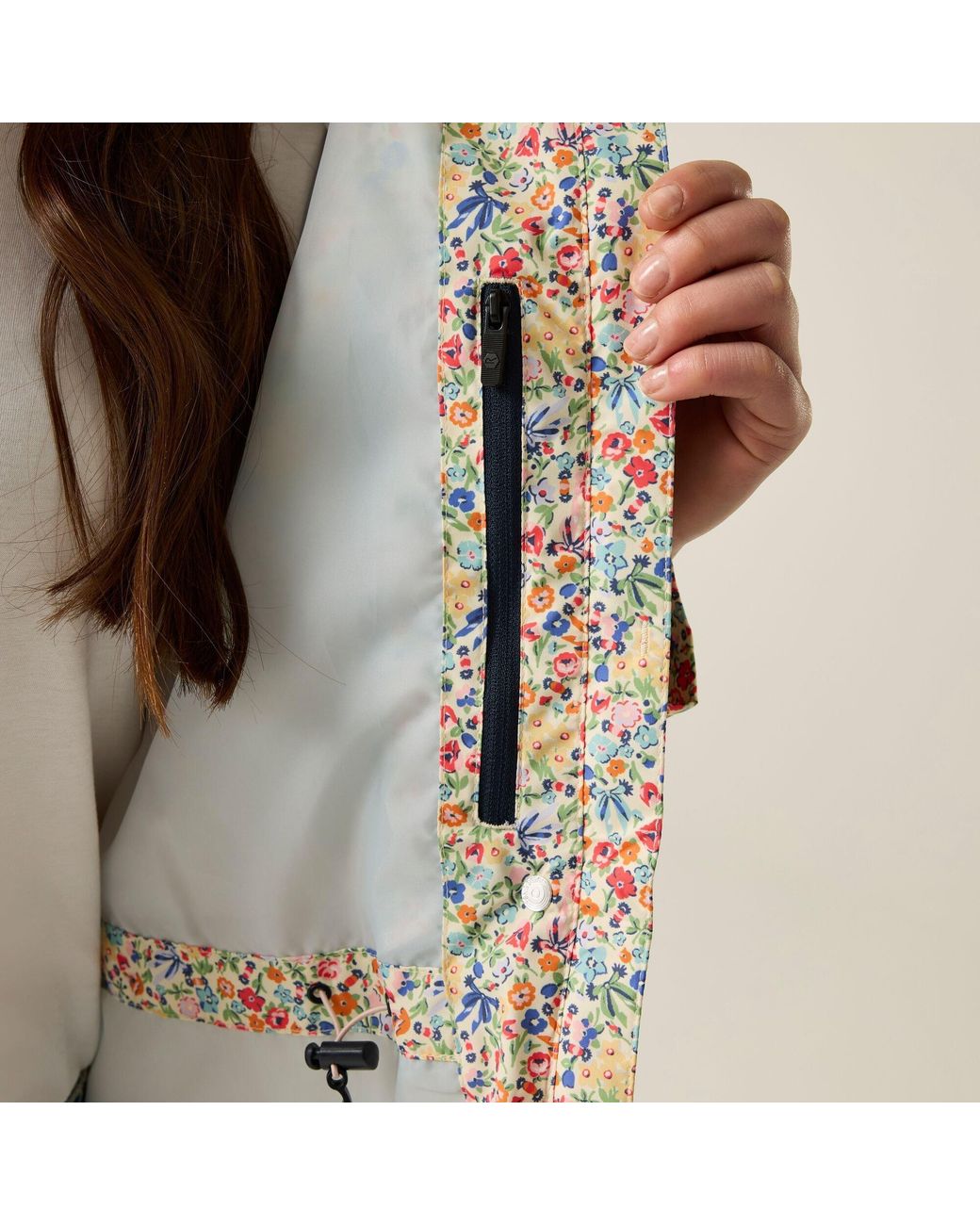 Regatta Natural Cath Kidston Long Waterproof Shell Jacket