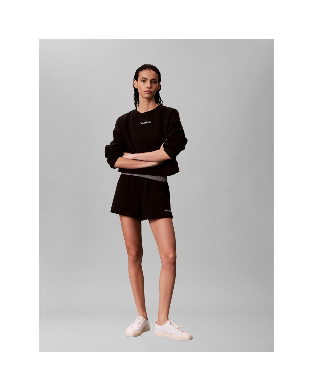 Calvin Klein Black Woven Tracksuit Shorts