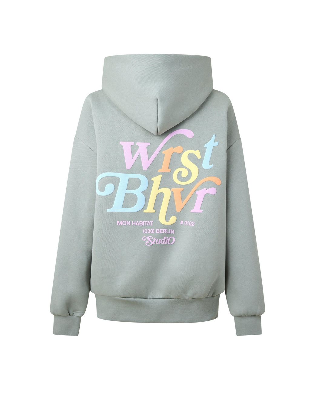 WRSTBHVR Blue Reed Over The Head Long-Sleeve Oversized-Fit Hoodie