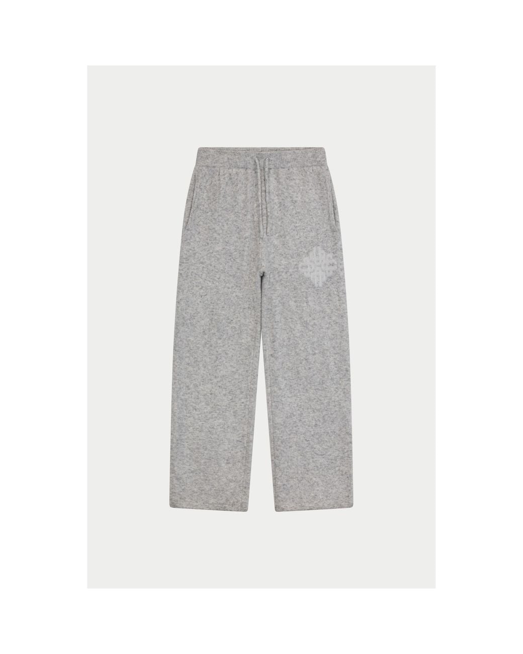 The Couture Club Gray Fluffy Knitted Trousers for men