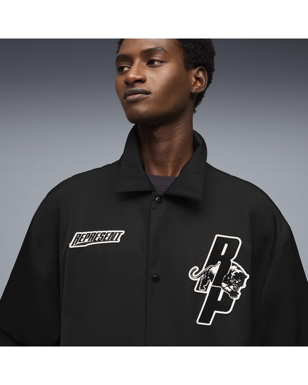 PUMA X REPRESENT Black Coach Jacket for men