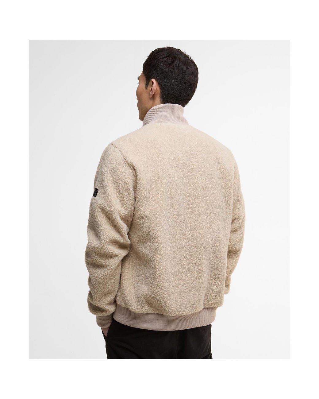 Barbour Natural Dinstone Fleece Long Sleeve Teddy Coat for men
