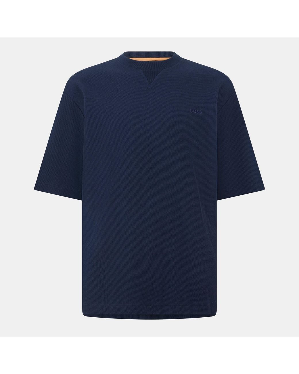 Boss Blue Te Waffle T-Shirt for men