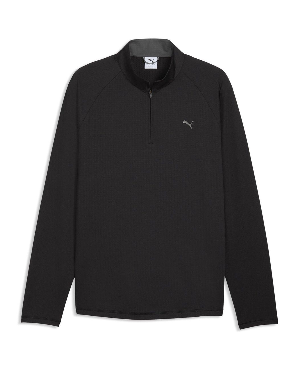PUMA Black Pure Grid 1/4 Zip Pullover for men