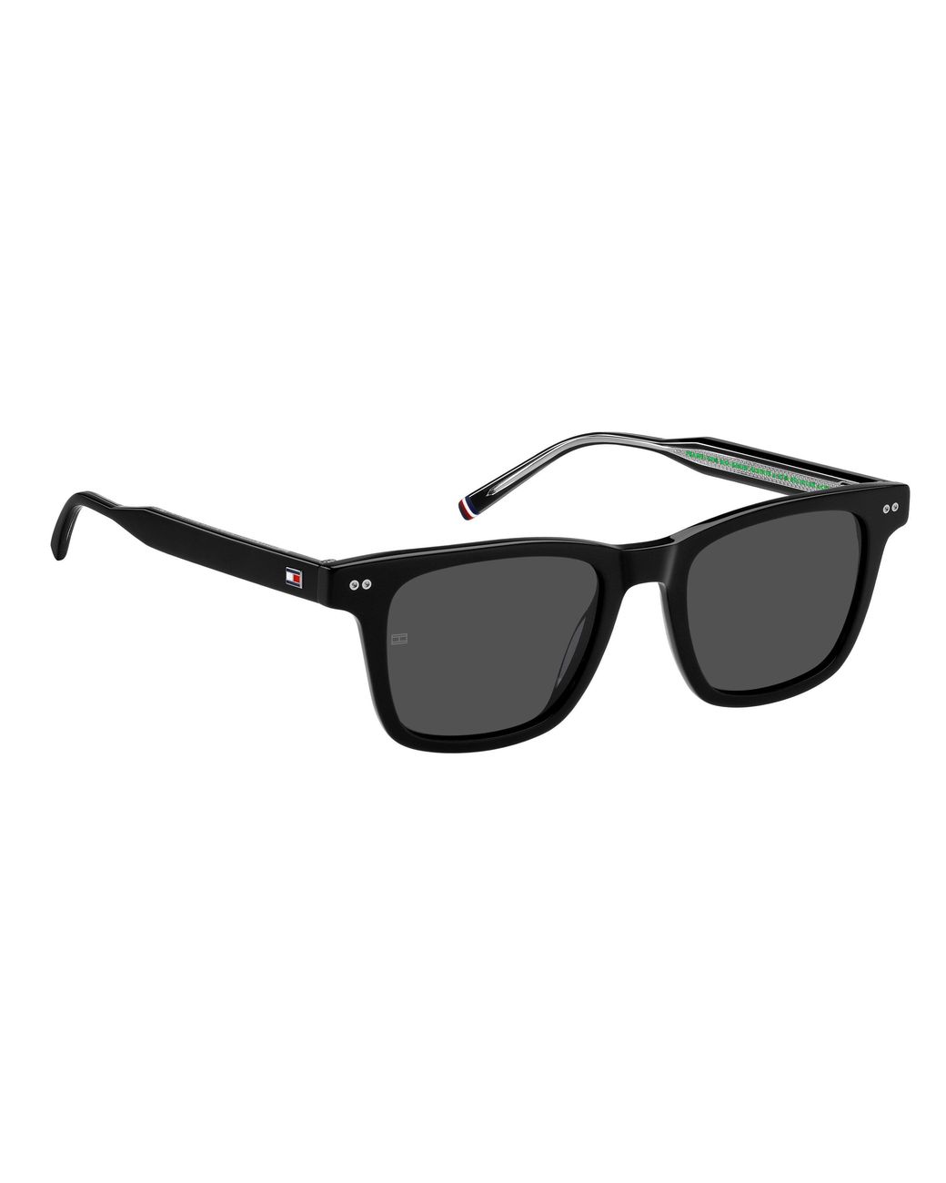 Tommy Hilfiger Black Sn63 Acetate Rectangular Sunglasses for men