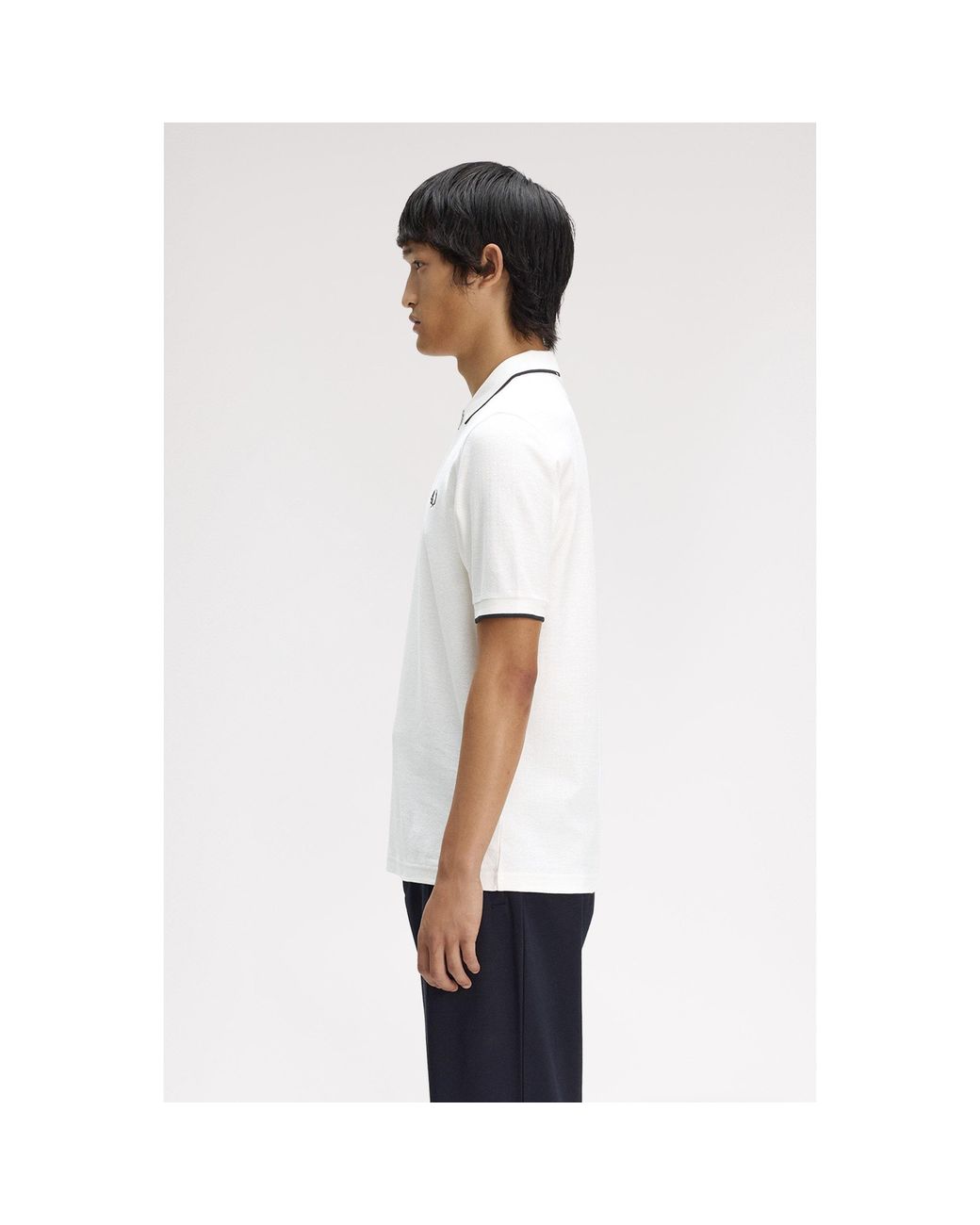 Fred Perry White Short Sleeve Polo Shirt for men