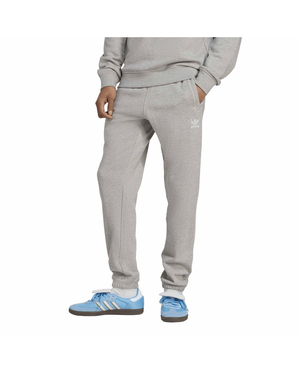 Adidas Originals Gray Adi Og Trefoil Ess F for men