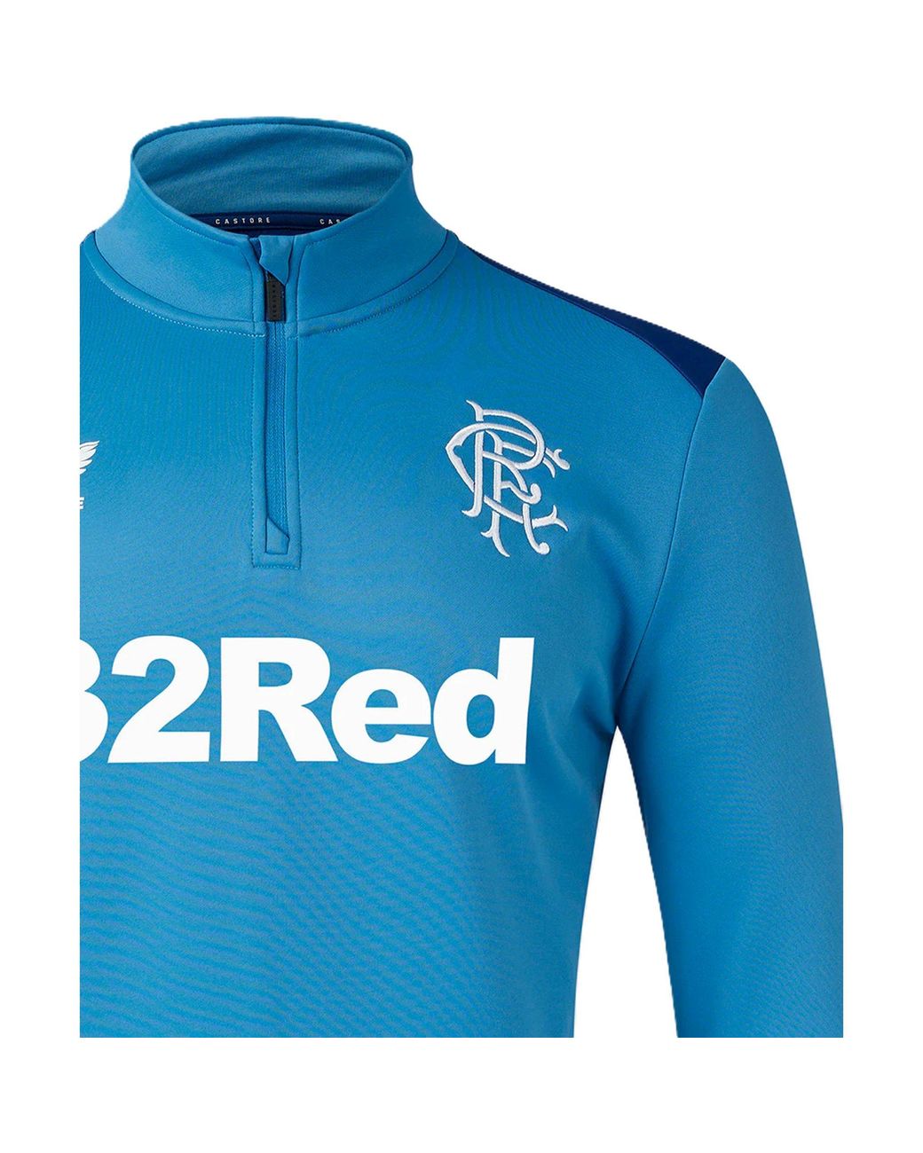 Castore Blue Quarter Zip Fleece for men
