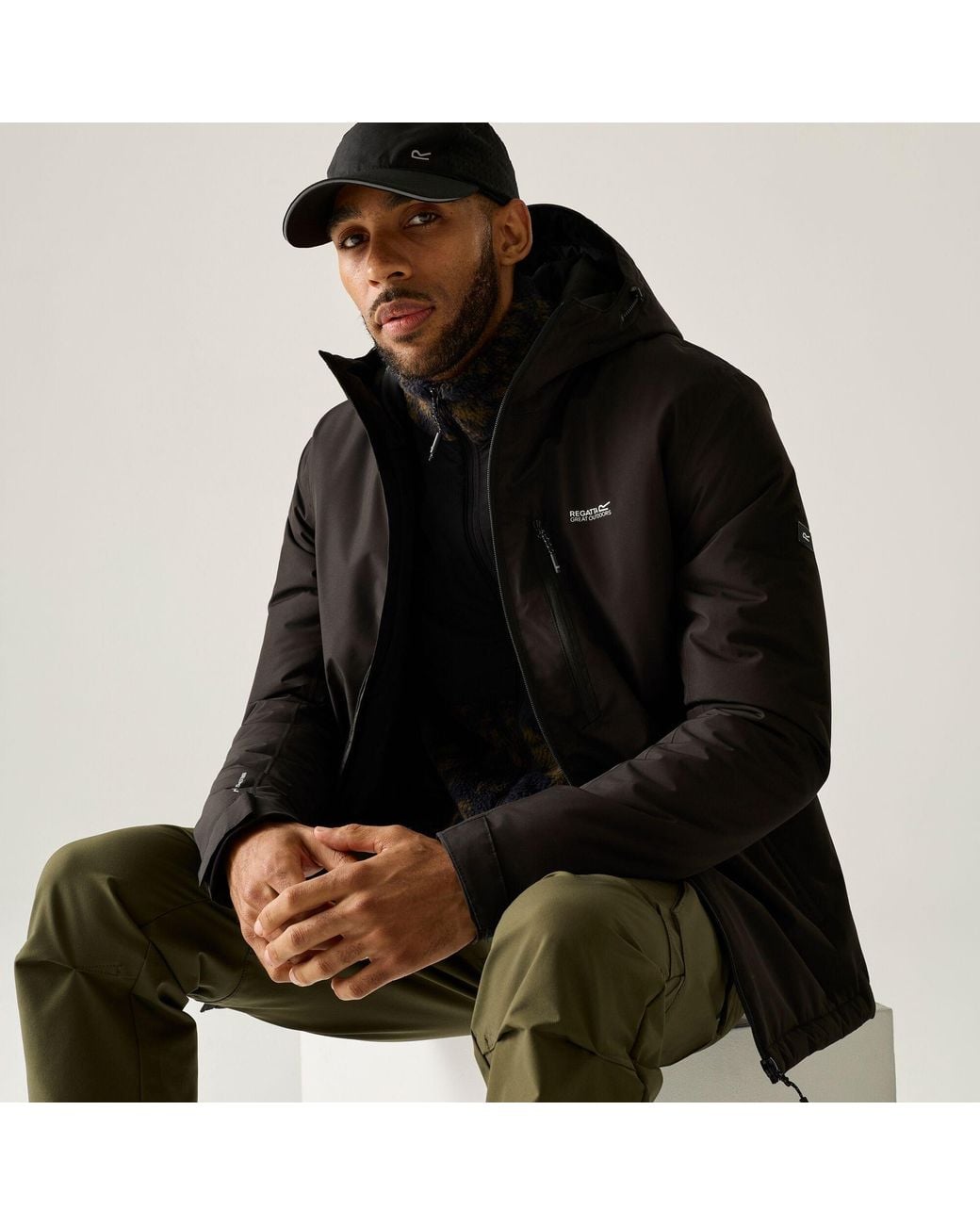 Regatta Black Allston Waterproof Jacket for men