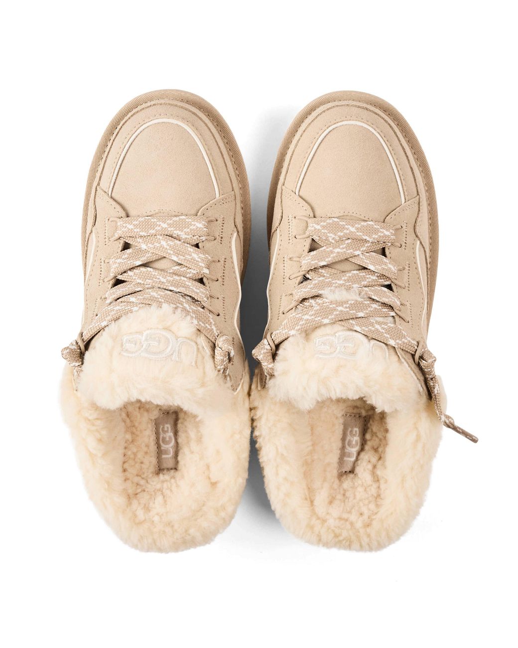 Ugg Natural Lowmel Suede Mule Slippers