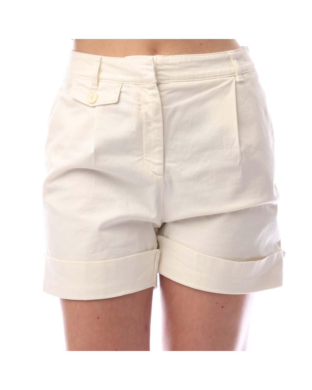 Boss Natural Tasandriad High-Waisted Relaxed Fit Denim Shorts