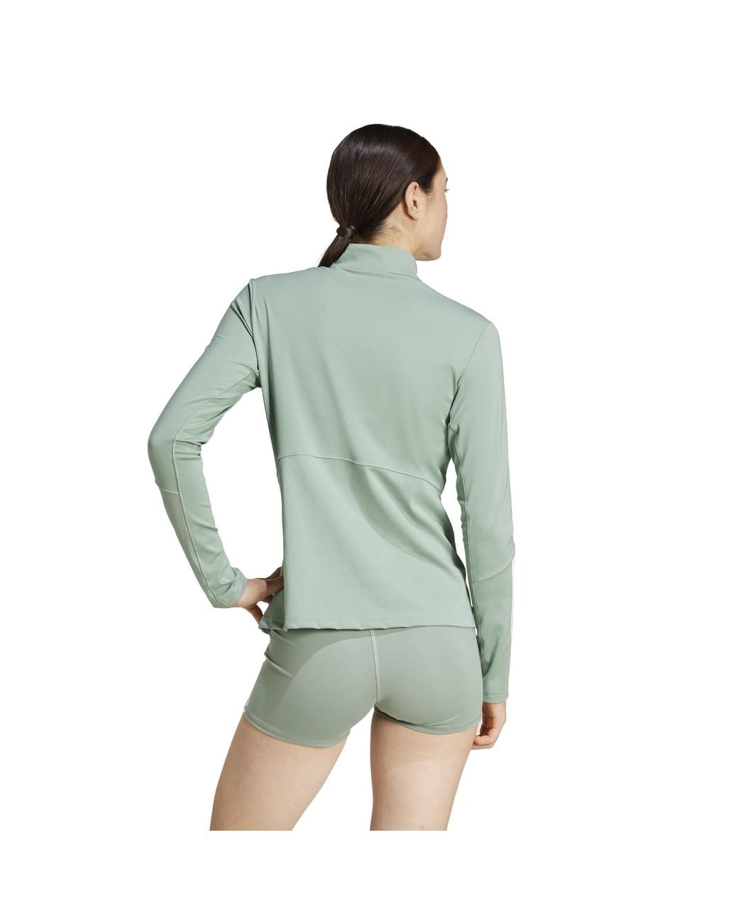 Adidas Green Long-Sleeve Performance Gym Top