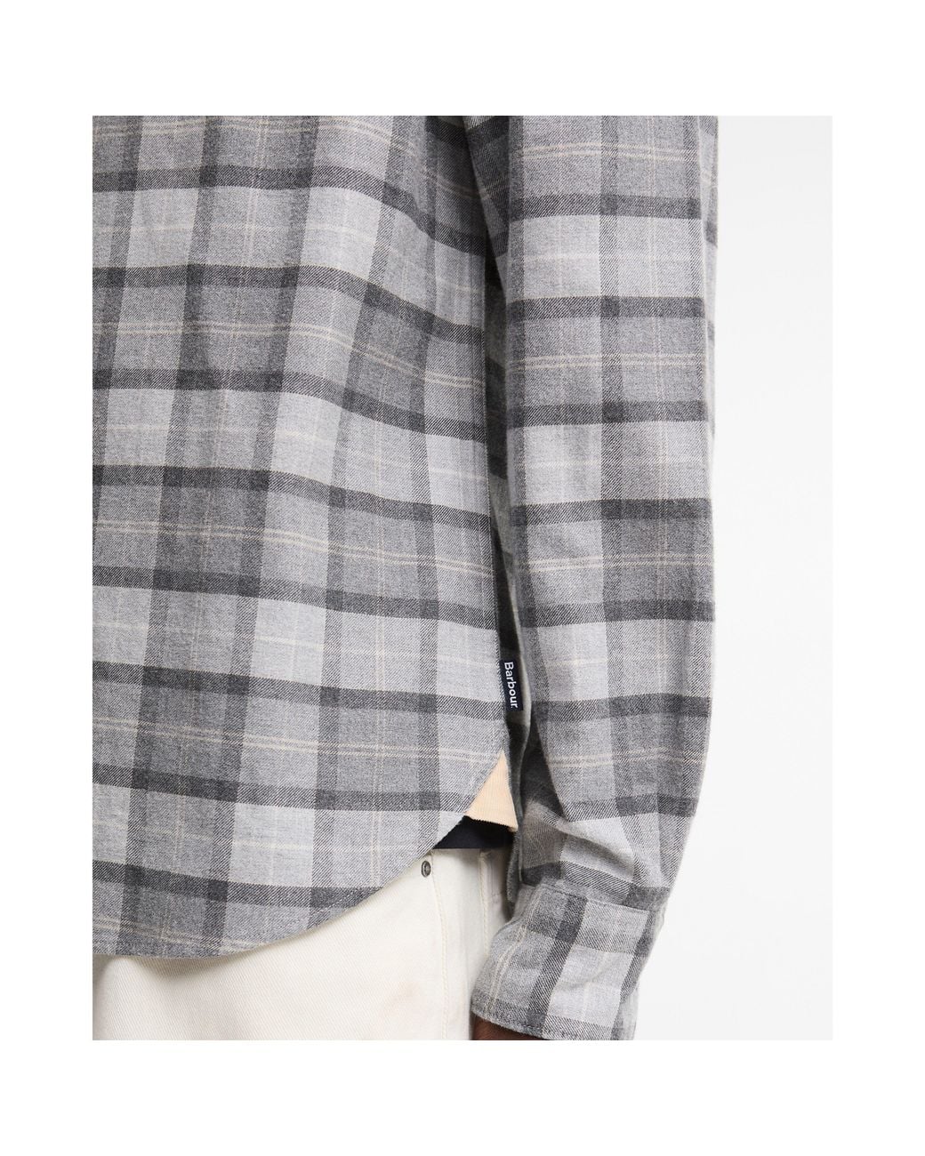 Barbour Gray Dunoon Tartan Cotton Long-Sleeve Shirt for men