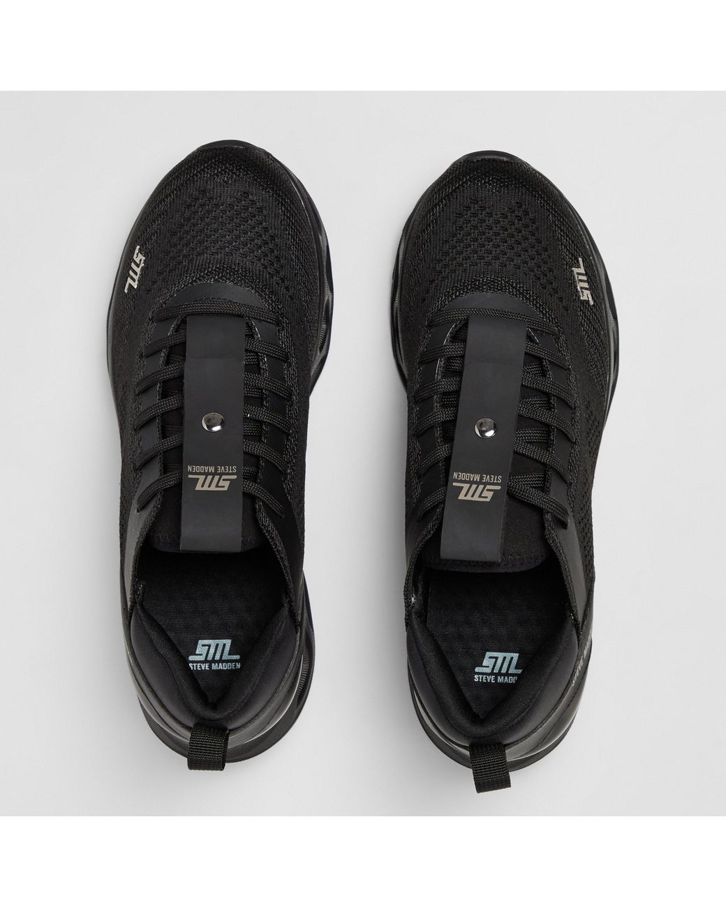 Steve Madden Black Surge 1 Mesh Trainers