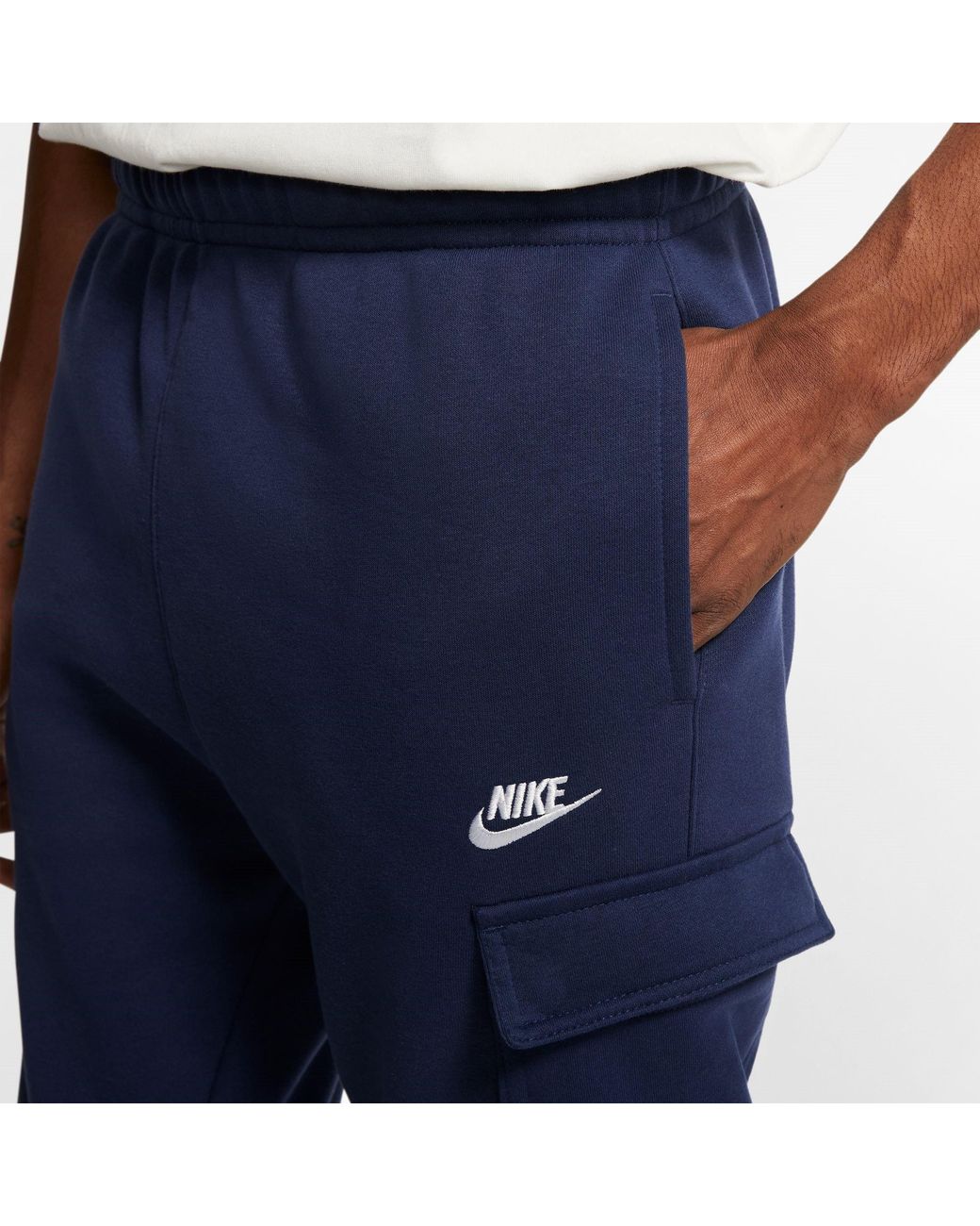 Nike Blue Sportswear Club Fleece Cargo Pants for men