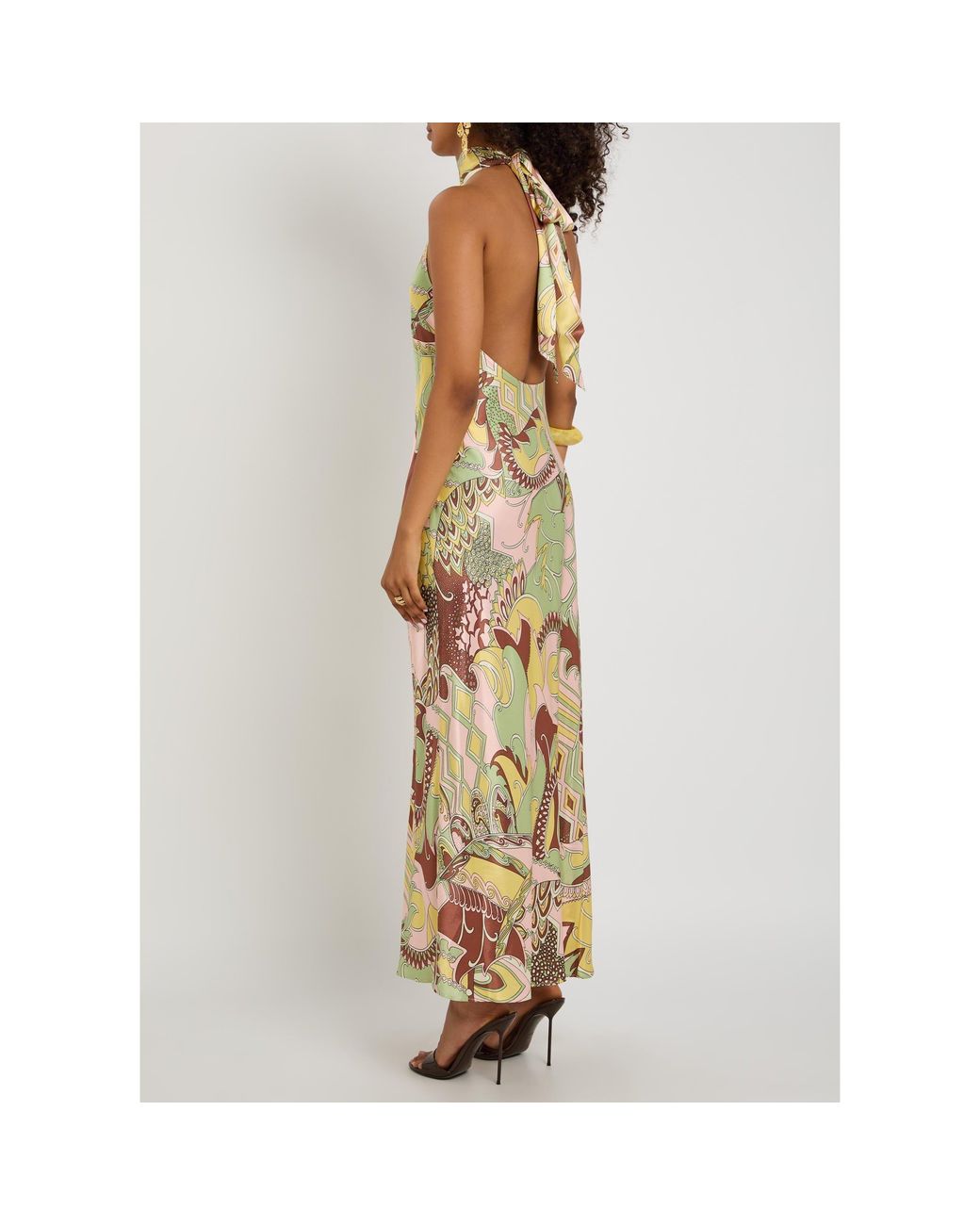 Rixo Metallic Maura Maxi Dress