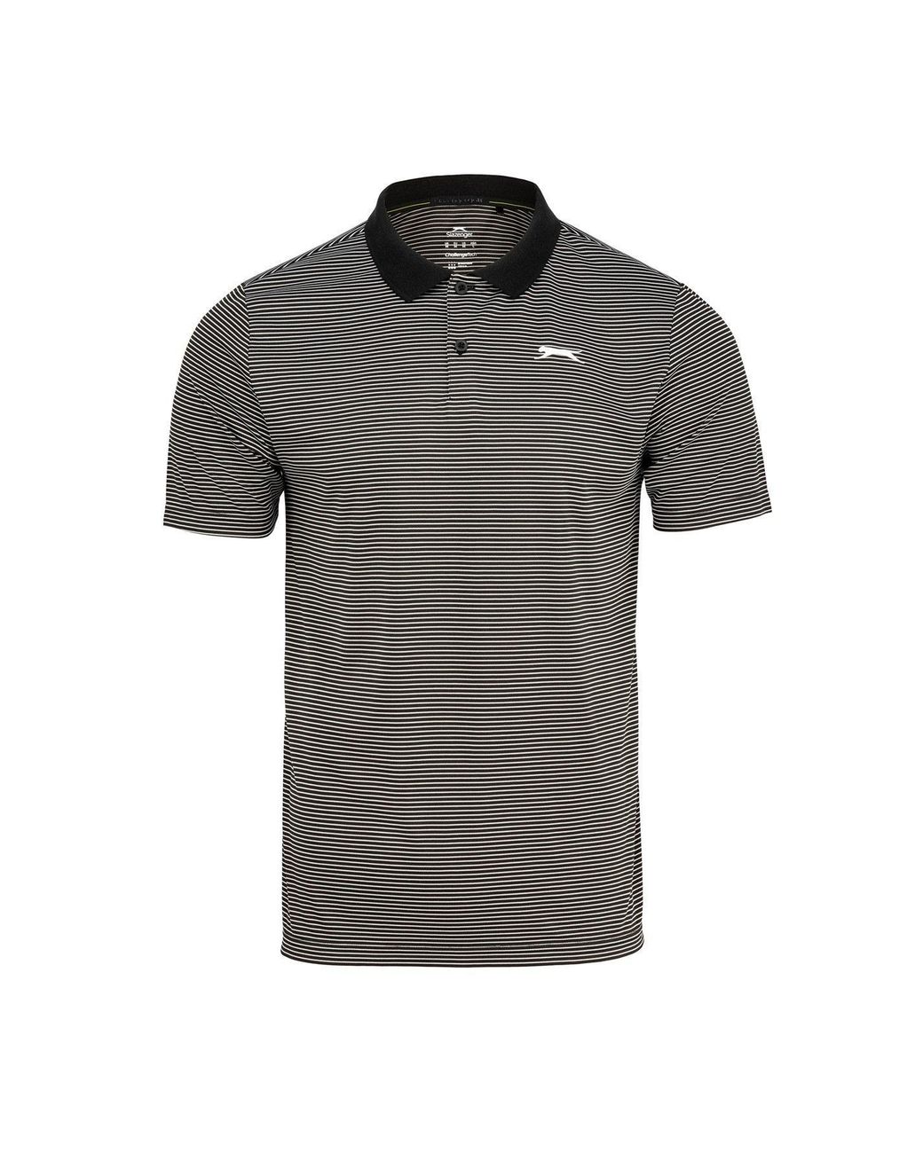 Slazenger 1881 Gray Micro Stripe Golf Polo Shirt for men