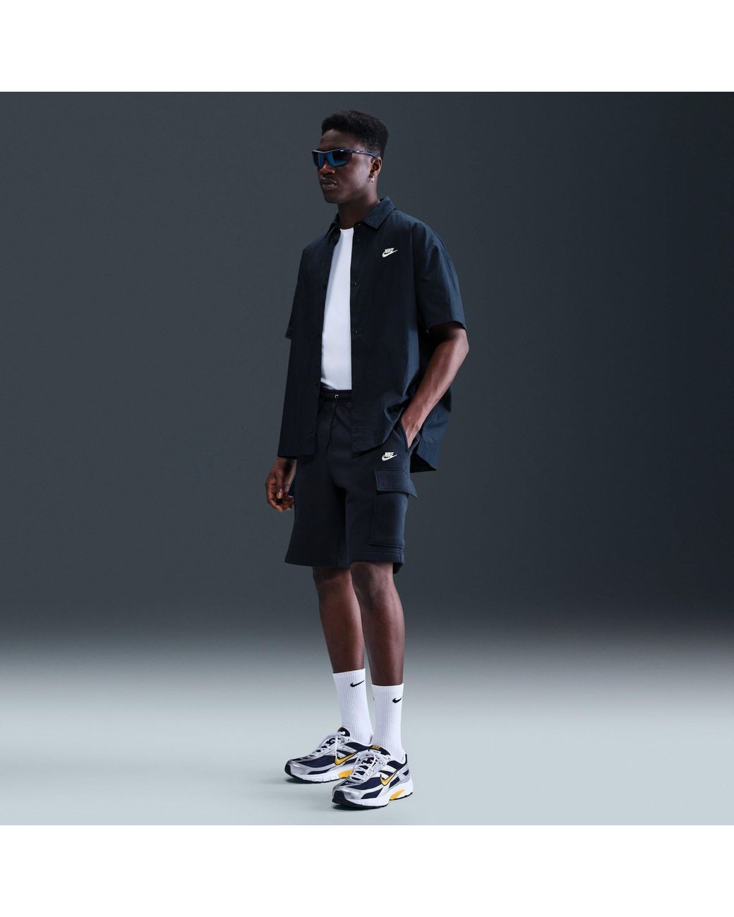 Nike Blue Sportswear Club Cargo Shorts for men