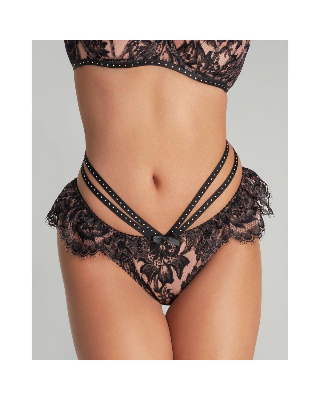 Agent Provocateur Black Temptressa French Lace Briefs