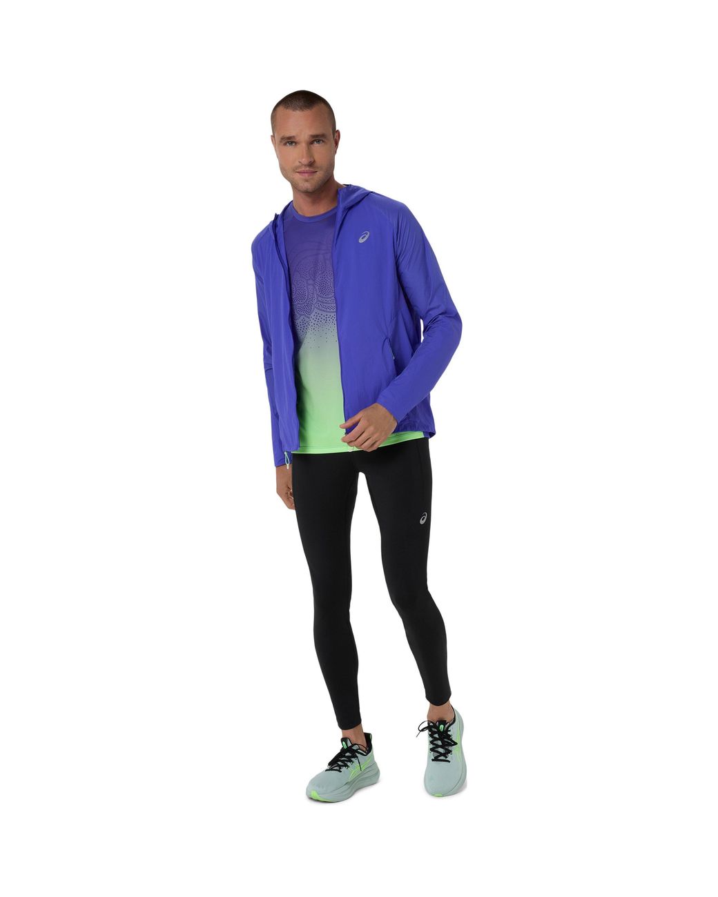 Asics Black Road Performance Running Tights for men